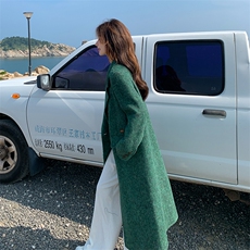 韩版气质长款双面羊绒西装大衣女2025秋冬季新款宽松显瘦呢子外套，女装毛呢外套，2C220