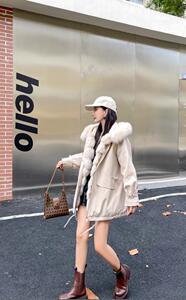 2021冬季狐狸毛派克服图片