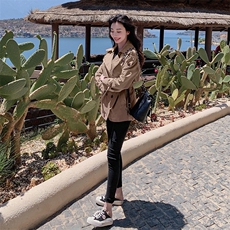 【正常发货】现货2023年春秋新款韩风潮流小个子风衣短外套女，女装风衣，艾乐芳