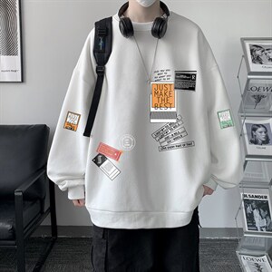 圆领卫衣男大码加厚加绒长袖t恤男S6121-P28 加绒款-P33图片