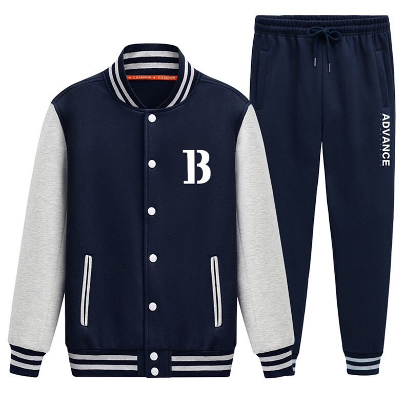 2025秋季新款棒球服运动套装情侣学生班服潮XZ102A-4-8688-P95,男装休闲套装,星座211-2