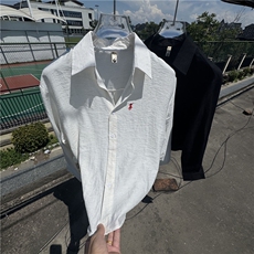 TS1风棉麻透气凉爽长袖刺绣衬衫慵懒学院高级面料有套装，男装衬衫，星座115A-1