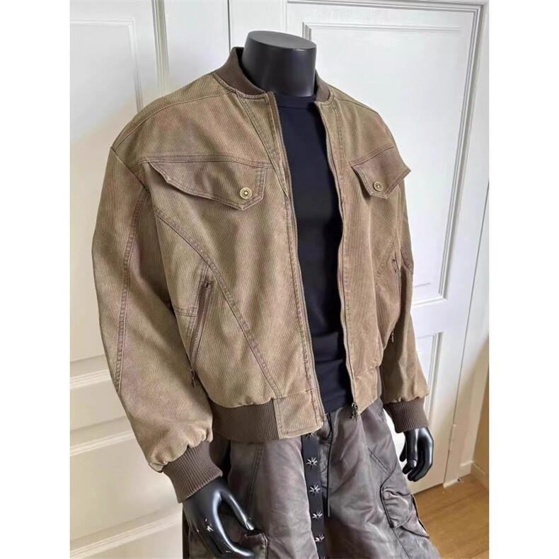 美式复古工装夹克男做旧宽松cleanfit痞帅外套JK7210-P65,男装夹克,星座308B-2