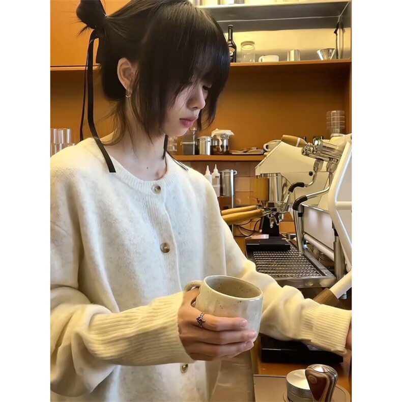 新款开衫毛衣美式复古休闲慵懒风V领针织衫513AKS2529P57,男装针织衫/毛衣,星座513A