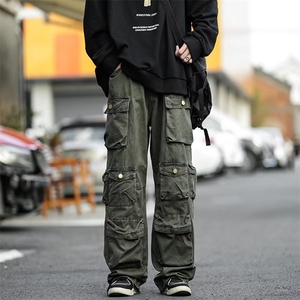 牛仔裤男秋季潮大码休闲裤子高街XDK22P62图片