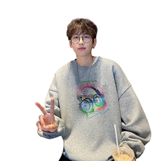 ！圆领卫衣男装港风长袖T恤男外套男WY243-特P23，男装T恤，电商B367