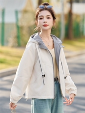 现货！现货！2026年春秋新款时尚撞色减龄百搭短款外套女，女装短外套，以桐