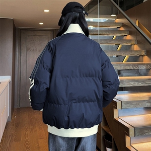 抖音得物二开 可供视频 拼接织带三防加厚羽绒棉衣外套棉服LL6667图片