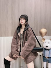 帽子羊羔毛外套ＭL，其它，可纳奇