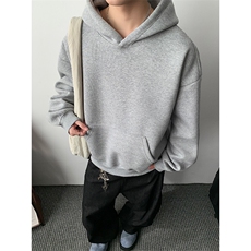 加绒奥粒绒卫衣无帽绳连帽重磅500克潮棉全棉外套男RH5302JR-P55，女装短外套，星座610B-1