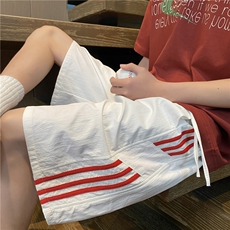 白色红条