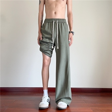 2025夏季新款冰丝设计感印花宽松休闲裤B315-K25572-特p30控58，男装休闲裤，电商B315