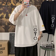 Q11114-P30春夏季七分袖t恤男大码五分袖男短袖中袖，男装T恤，电商A040