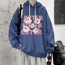 纯棉连帽卫衣男大码运动帽衫宽松薄WY2310-P35加绒款-P40，男装卫衣，电商A040