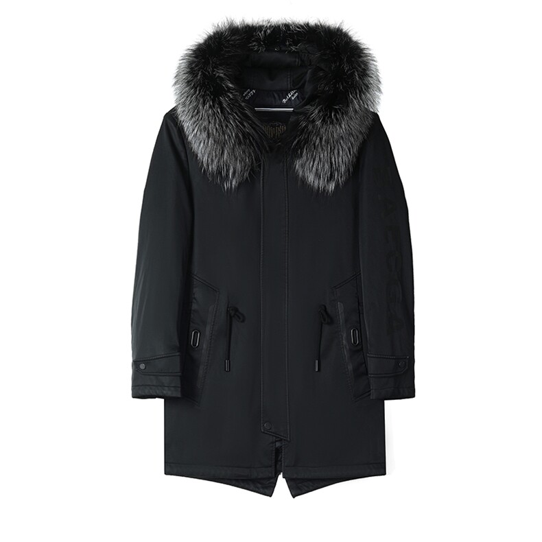 冬装新款白鹅绒羽绒服狐狸毛领中老年爸爸装外套ALXBL9011-P610，男装羽绒服，电商B212（原钱塘6029）