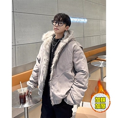 现货高品质美式高街冬季重磅硬挺短款座山雕毛领棉衣男女加厚外套，男装棉衣，电商A486