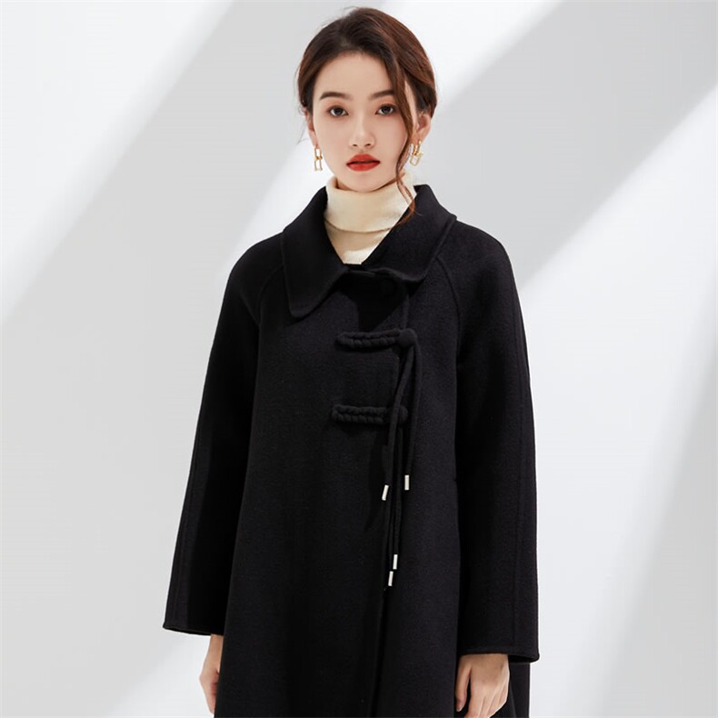 时尚女装双面呢大衣优雅显瘦长袖外套高品质保暖毛呢大衣,女装双面呢大衣,阿吉丽克