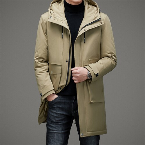 连帽羽绒男冬季保暖商务休闲外套中年爸爸男装羽绒服ZL7793-P300，男装羽绒服，电商B212（原钱塘6029）