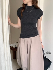 2025年秋季常规时尚通勤简约休闲无缝贝壳袖，女装羊毛衫，纳驰羊绒