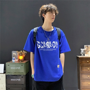 现货502-2-FT106-P40设计感字母印花短袖男图片