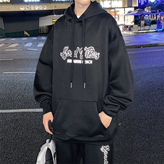 秋冬港风青少年连帽套装潮加绒加厚刺绣卫衣男士491-P100控价138，男装卫衣，电商A441-1