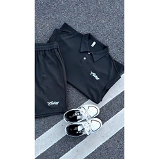 polo衫潮情侣短袖套装T3670上衣特P31控59-DK8631裤子特P26控49，男装Polo衫，电商A007