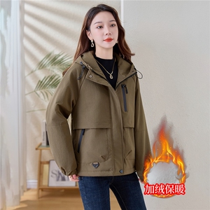 现货！现货！2025冬季新款加绒加厚棉衣外套女棉服图片