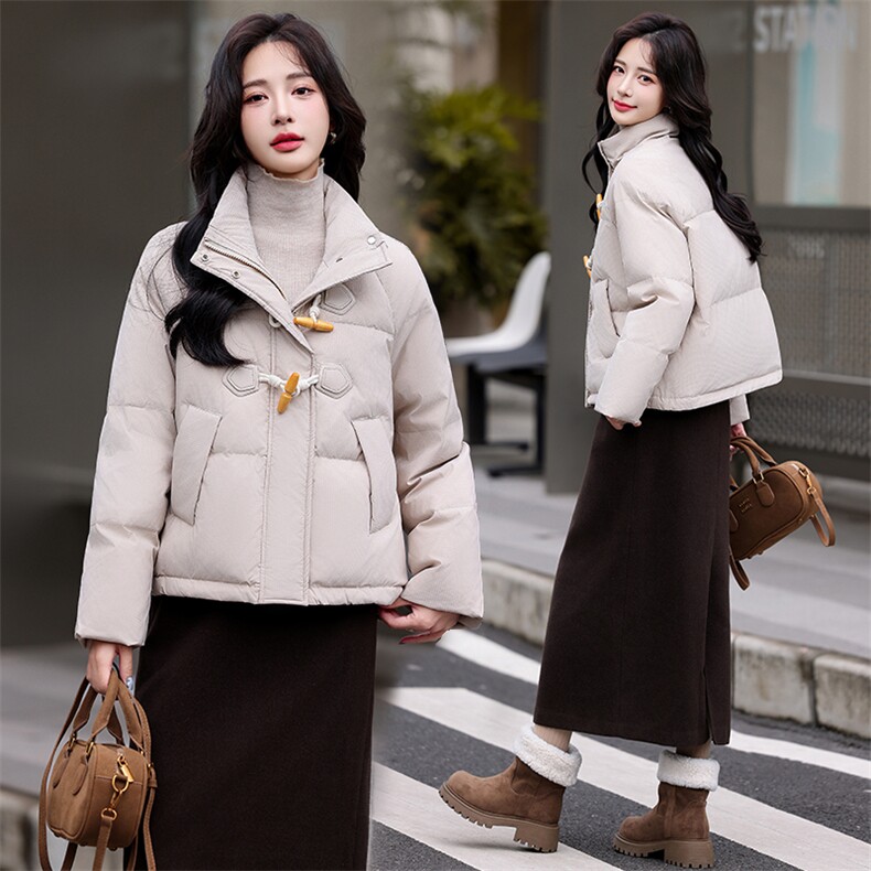 有报告！90%白鸭绒立领羽绒服，档口拿220元,女装羽绒服,天丽