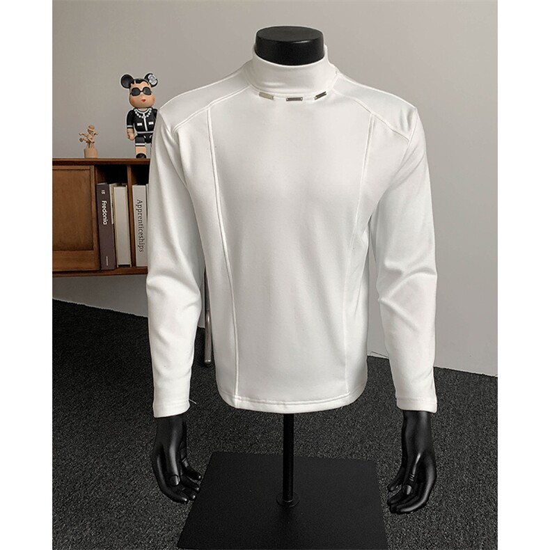 秋冬宽松休闲德绒长袖T恤打底衫XZ808B-WH109-特P21，男装T恤，星座808B