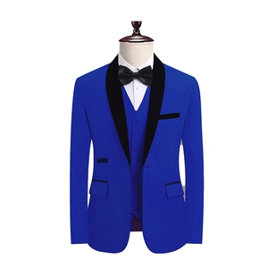 JS8606-X-D-KJ P115跨境单西修身婚礼西服青果领青年正装结婚西装图片
