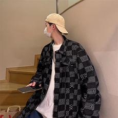 2023秋季新款港风提花牛仔夹克外套外穿宽松牛仔服W3541-P58，男装夹克，星座512-2