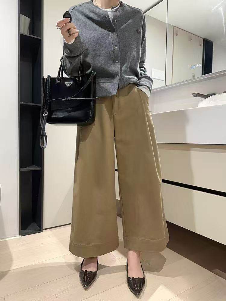 2025百搭简约速干阔腿裤,女装休闲裤,湘姗