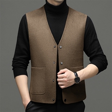 CLW2395钱塘2020-2中年男士商务休闲简约百搭冬季厚款马甲P137，男装背心/马甲，钱塘207-2