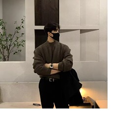 韩系轻奢风小高领针织衫修身包芯纱毛衣保暖打底羊毛衫B1722-P53，男装T恤，星座1008
