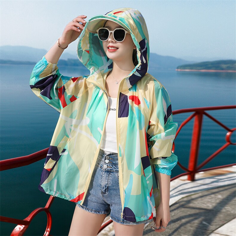 防晒衣女款夏季2025新款宽松中长款薄款春夏外套开衫透气防晒服潮,女装防晒衣,可可小西