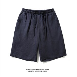 风亚麻五分短裤006-P40，男装休闲裤，星座816-2（原B366-1）