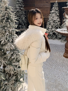 新款现货2181-P335=K469白鸭绒90绒配高仿毛领可脱卸图片