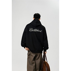 万针刺绣结构设计重磅秋冬全棉高品质美式高街连帽卫衣外套Y7707，男装卫衣，电商A486