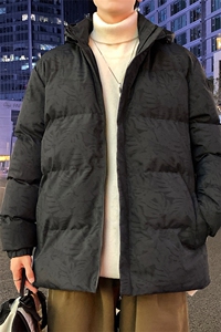 特批2024冬季大码印花棉服可脱卸连帽棉袄外套 A436-3091-P70图片