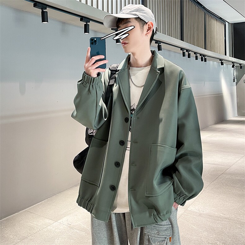 宽松小西装男雅痞情侣休闲西服外套A071-X01-P80，男装西服套装，电商A071