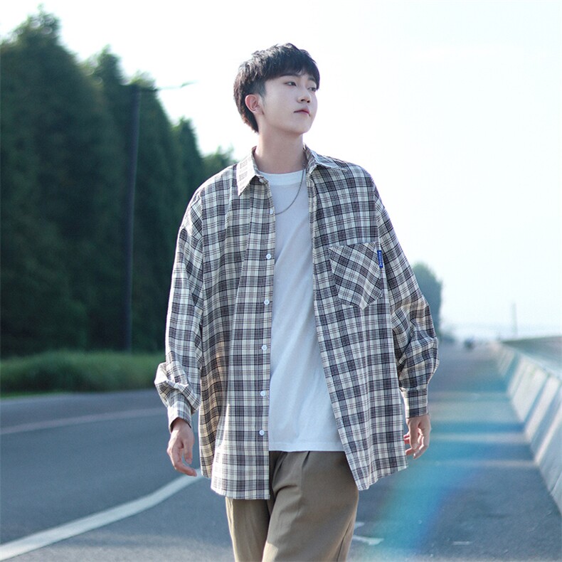 抖音品质秋季A177-CS30-P50格子衬衫85%涤纶.5%氨纶.10%棉,男装衬衫,电商A177