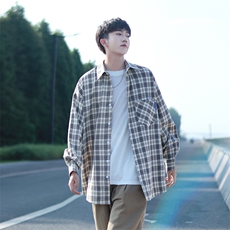 抖音品质秋季A177-CS30-P50格子衬衫85%涤纶.5%氨纶.10%棉，男装衬衫，电商A177