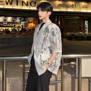 （）花纹镂空西装外套女薄款夏季防晒提花西服 5086-P78图片
