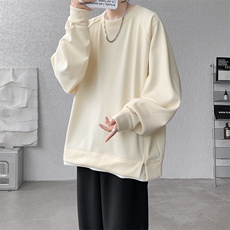 8XL-M假两件卫衣加肥加大码重磅拼接外套圆领套头WY5103P55加绒65，女装短外套，电商B238