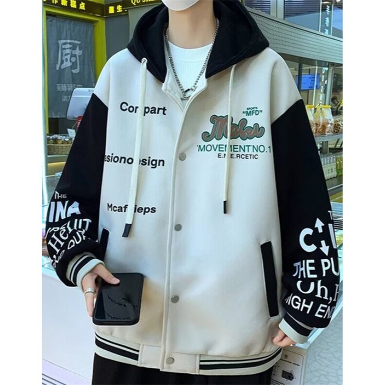 【001】棒球服外套男女春秋季宽松J夹克开衫卫衣A079-JK690-P52,男装夹克,电商A079