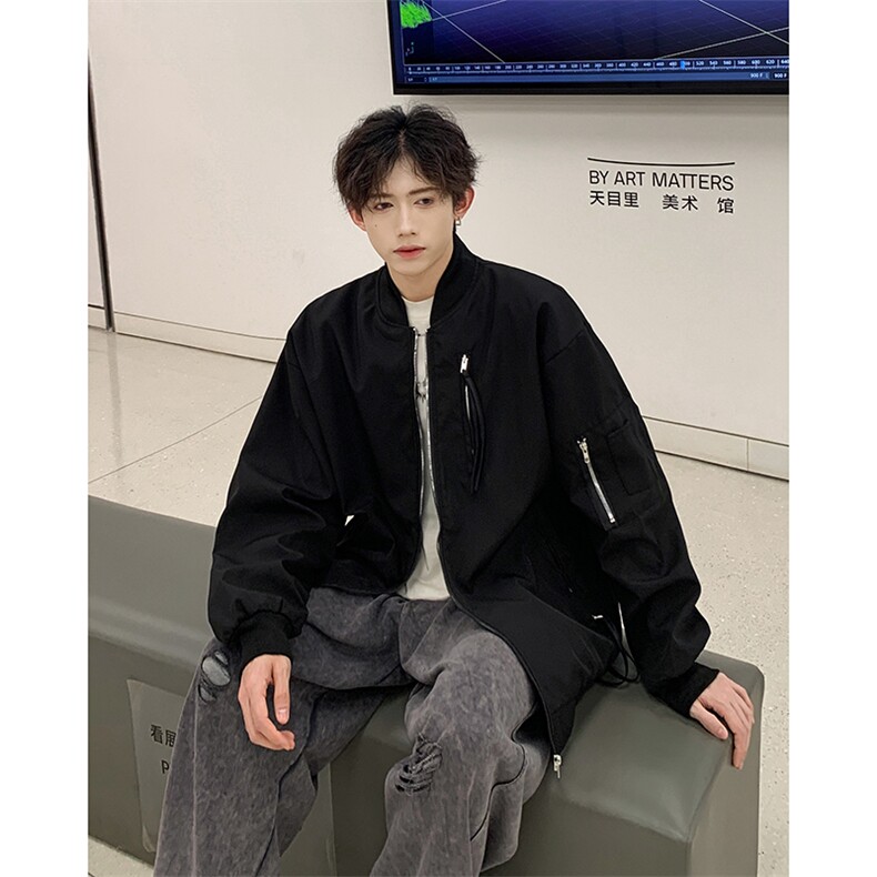 外套男款春秋季ins潮流潮牌美式复古设计感夹克宽松青少年棒球服,男装夹克,星座410-6（原星座1304-1）