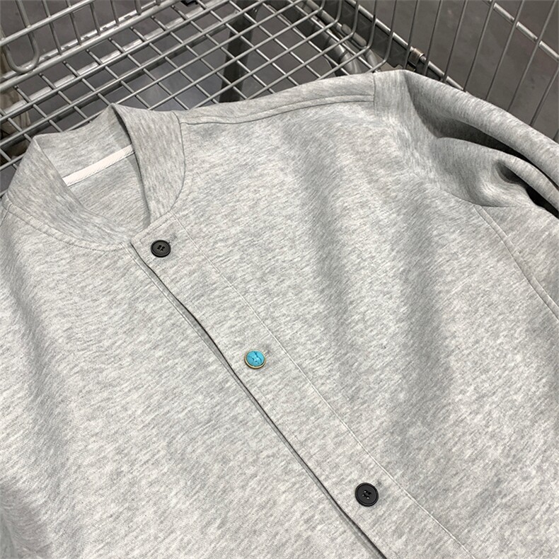 420克重磅棒球领纯色宽松休闲慵懒感上衣外套男女W4686-特价P58,女装短外套,电商A007