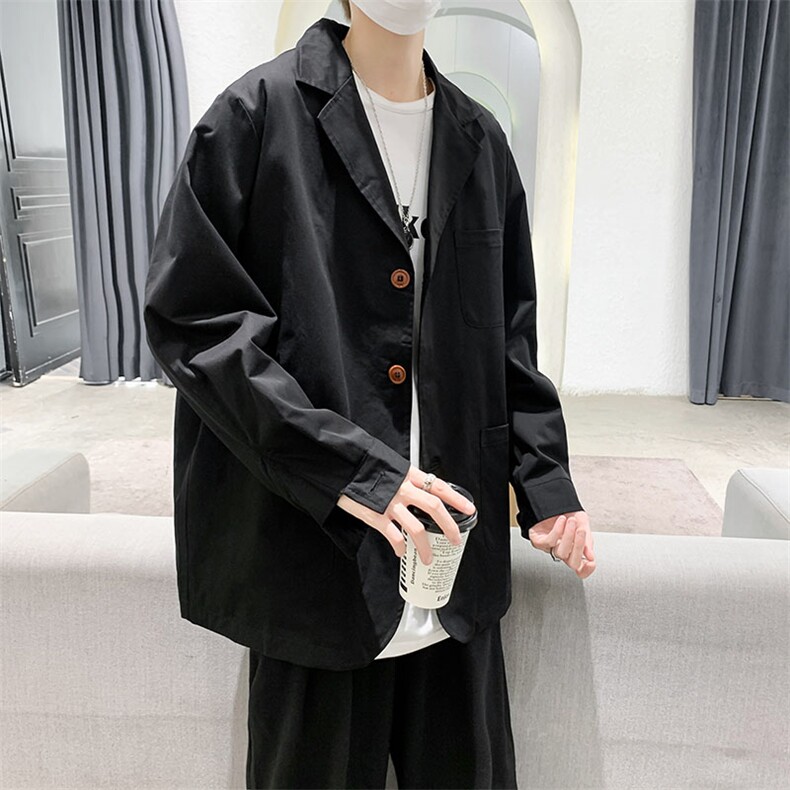 立秋新款现货纯棉休闲西装外套春秋薄款翻领上衣A351-X01-P90图片