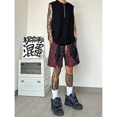 重磅美式小众设计背心短袖复古华夫格拉链无袖TXZ222-7-BX01-P35，男装背心/马甲，星座222-7