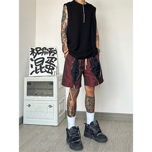 重磅美式小众设计背心短袖复古华夫格拉链无袖TXZ222-7-BX01-P35图片